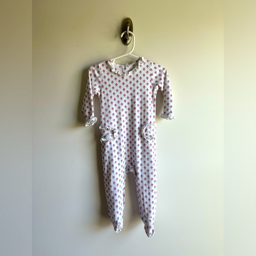 Lila and Hayes 100% Pima Cotton Lucy Footed Romper, Girl’s Size 12-18 Months